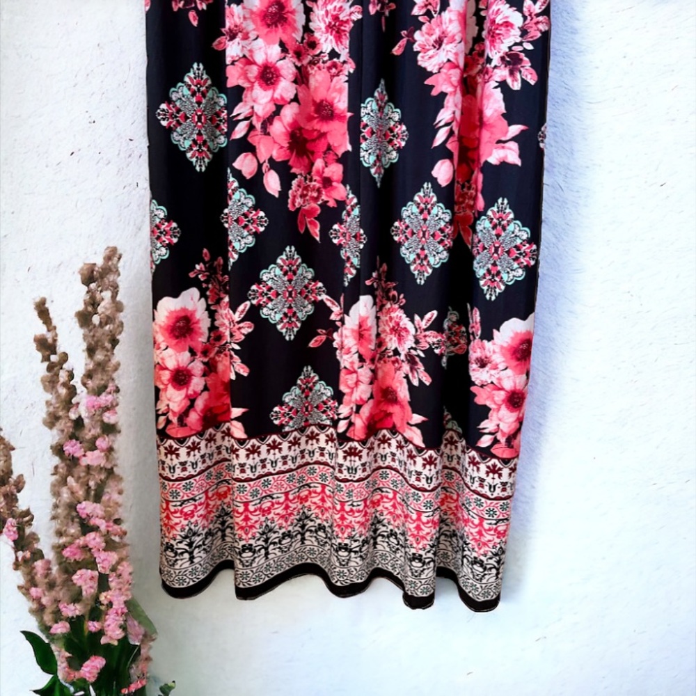 THREE PINK HEARTS Floral Maxi Dress Size 2X - Picture 9 of 13
